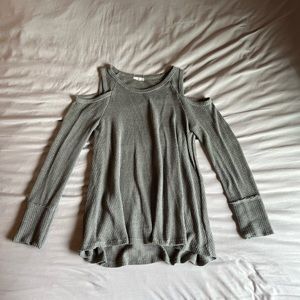 I.JOAH Cold Shoulder Sweater